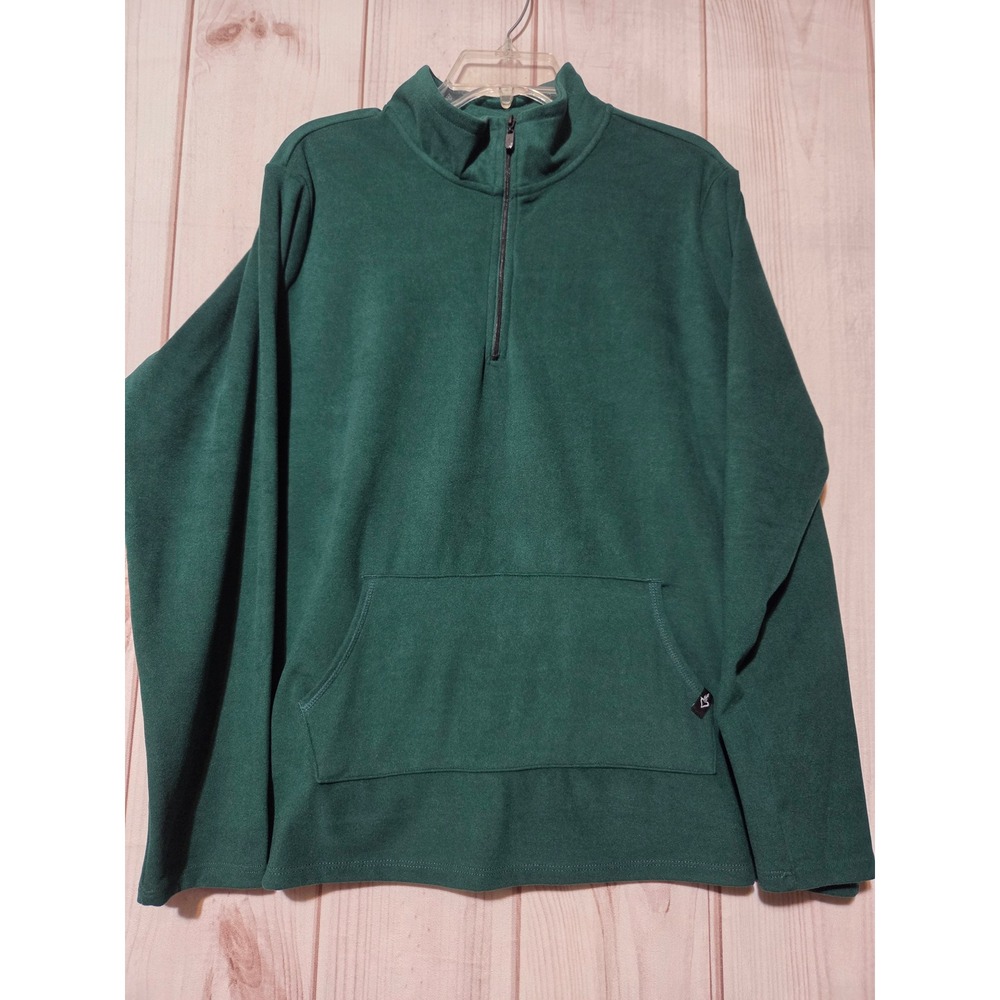 Torrid Happy Camper Emerald Green‎ Fleece Quarter Zip Pullover Sweatshirt Sz 1x